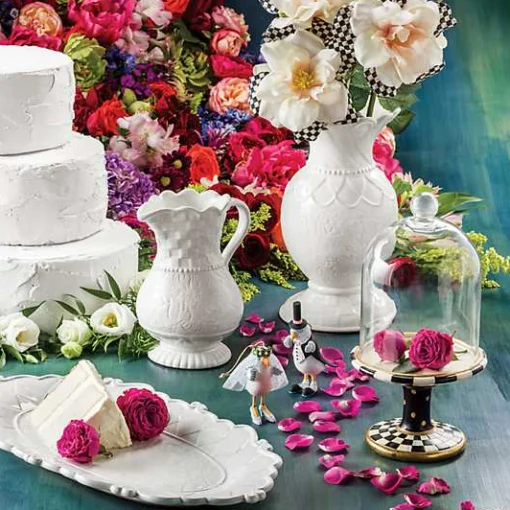 Courtly Check Pedestal with Cloche