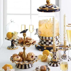 Courtly Check Pedestal with Cloche
