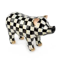 Courtly Check Pig Figurine