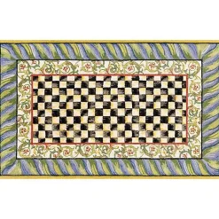 Courtly Check Purple  Green 5' x 7'6 Washable Rug