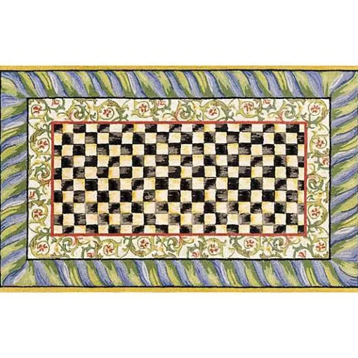 Courtly Check Purple  Green 5' x 7'6 Washable Rug