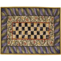 Courtly Check Purple  Green 3' x 5' Rug