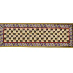 Courtly Check Purple  Green 2'6 x 8' Runner