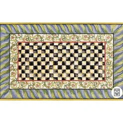 Courtly Check Purple  Green 5' x 7'6 Washable Rug