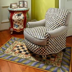Courtly Check Purple  Green 3' x 5' Rug