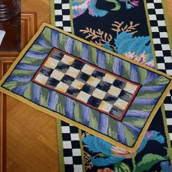 Courtly Check Purple  Green 2' x 3' Rug