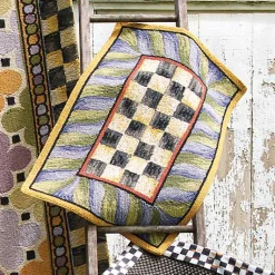 Courtly Check Purple  Green 2' x 3' Rug