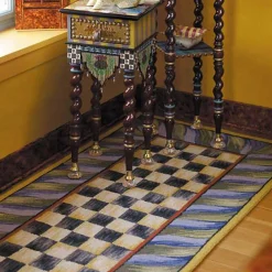 Courtly Check Purple  Green 2'6 x 8' Runner