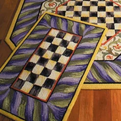 Courtly Check Purple  Green 2' x 3' Rug