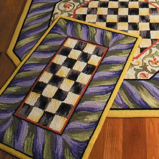 Courtly Check Purple  Green 2' x 3' Rug