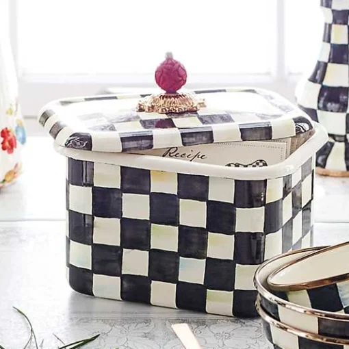 Courtly Check Recipe Box