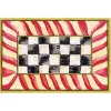 Courtly Check Red  Gold 2' x 3' Washable Rug