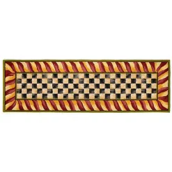 Courtly Check Red  Gold 2'6 x 8' Runner