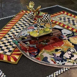 Courtly Check Red  Gold 2'6 x 8' Runner