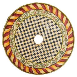 Courtly Check Red  Gold Tree Skirt