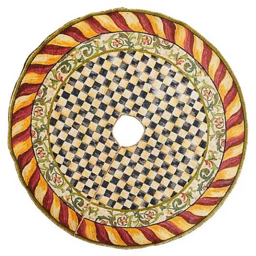 Courtly Check Red  Gold Tree Skirt
