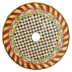 Courtly Check Red  Gold Tree Skirt