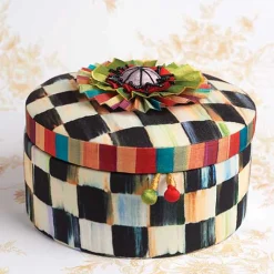 Courtly Check Round Jewelry Box