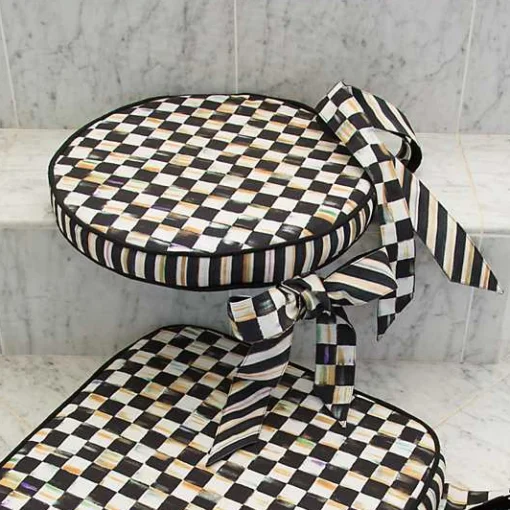 Courtly Check Round Stool Cushion