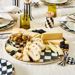 Courtly Check Round Tray