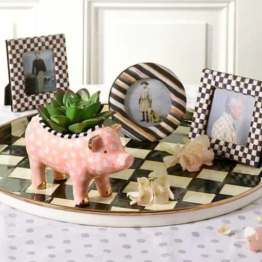 Courtly Check Round Tray