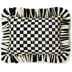 Courtly Check Ruffle Lumbar Pillow