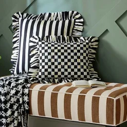 Courtly Check Ruffle Lumbar Pillow