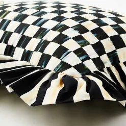 Courtly Check Ruffle Lumbar Pillow