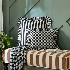 Courtly Check Ruffle Throw Pillow