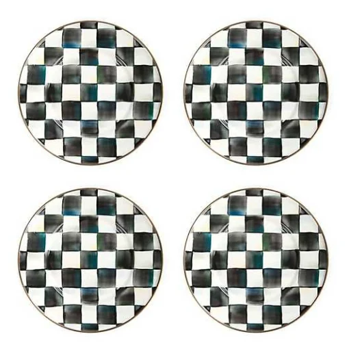 Courtly Check Salad Plates, Set of 4