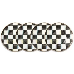 Courtly Check Saucers, Set of 4