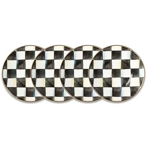 Courtly Check Saucers, Set of 4