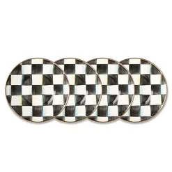 Courtly Check Saucers, Set of 4