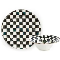 Courtly Check Serving Platter  Bowl Set