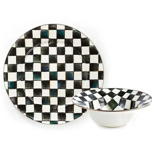Courtly Check Serving Platter  Bowl Set
