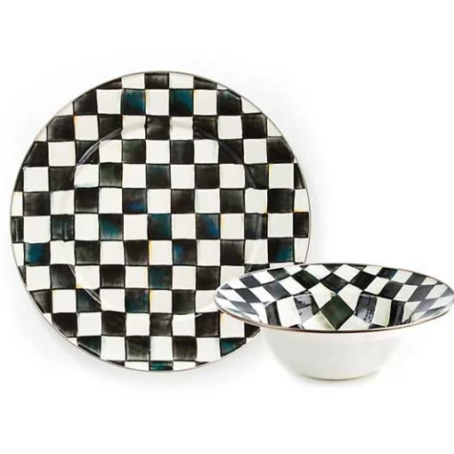 Courtly Check Serving Platter  Bowl Set