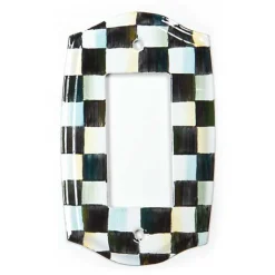 Courtly Check Single Rocker Switch Plate