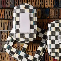 Courtly Check Single Rocker Switch Plate