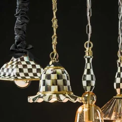 Courtly Check Small Ceramic Pendant Lamp
