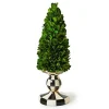 Courtly Check Small Pedestal Boxwood Tree