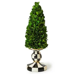 Courtly Check Small Pedestal Boxwood Tree