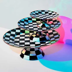 Courtly Check Small Pedestal Platter