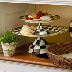 Courtly Check Small Pedestal Platter