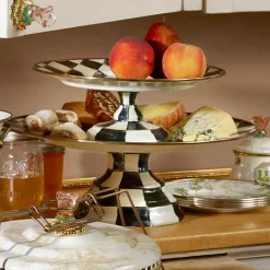 Courtly Check Small Pedestal Platter