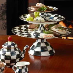 Courtly Check Small Pedestal Platter