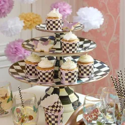 Courtly Check Small Pedestal Platter