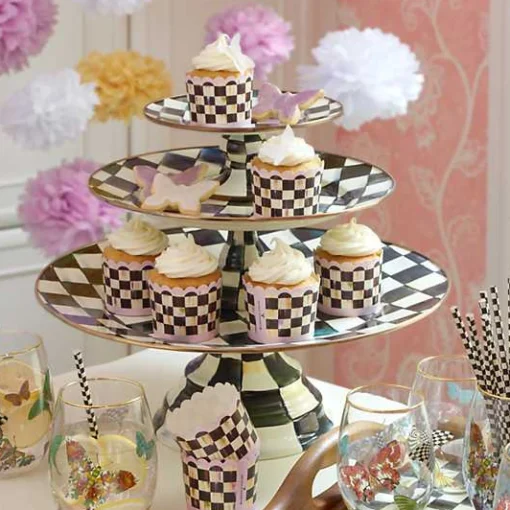 Courtly Check Small Pedestal Platter