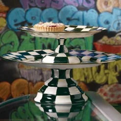 Courtly Check Small Pedestal Platter