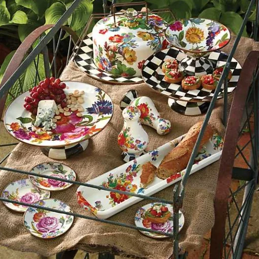 Courtly Check Small Pedestal Platter