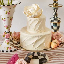 Courtly Check Small Pedestal Platter